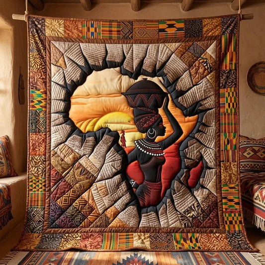 Heart of Africa Quilt Blanket - Quilted Blanket by OtterMia