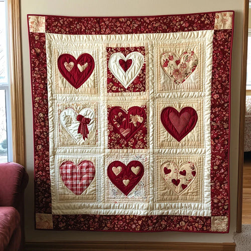 Heart Of Love Quilt Blanket