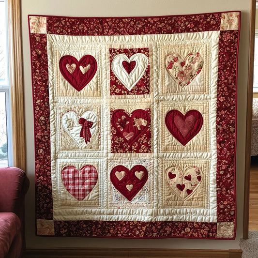 Heart Of Love Quilt Blanket