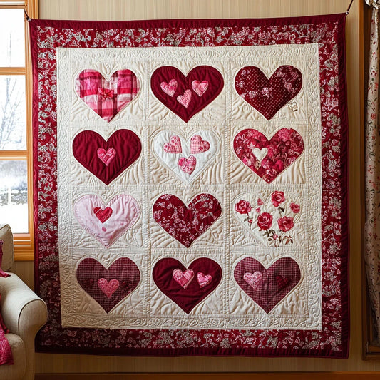 Heart Of Love Quilt Blanket
