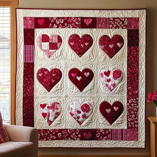 Heart Of Love Quilt Blanket