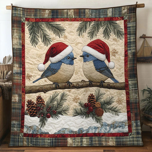 Heart Of Winter Bluebird Quilt Blanket