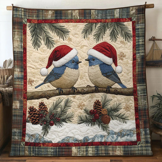 Heart Of Winter Bluebird Quilt Blanket