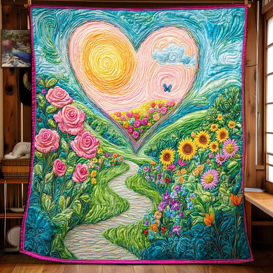 Heartfelt Garden Quilt Blanket
