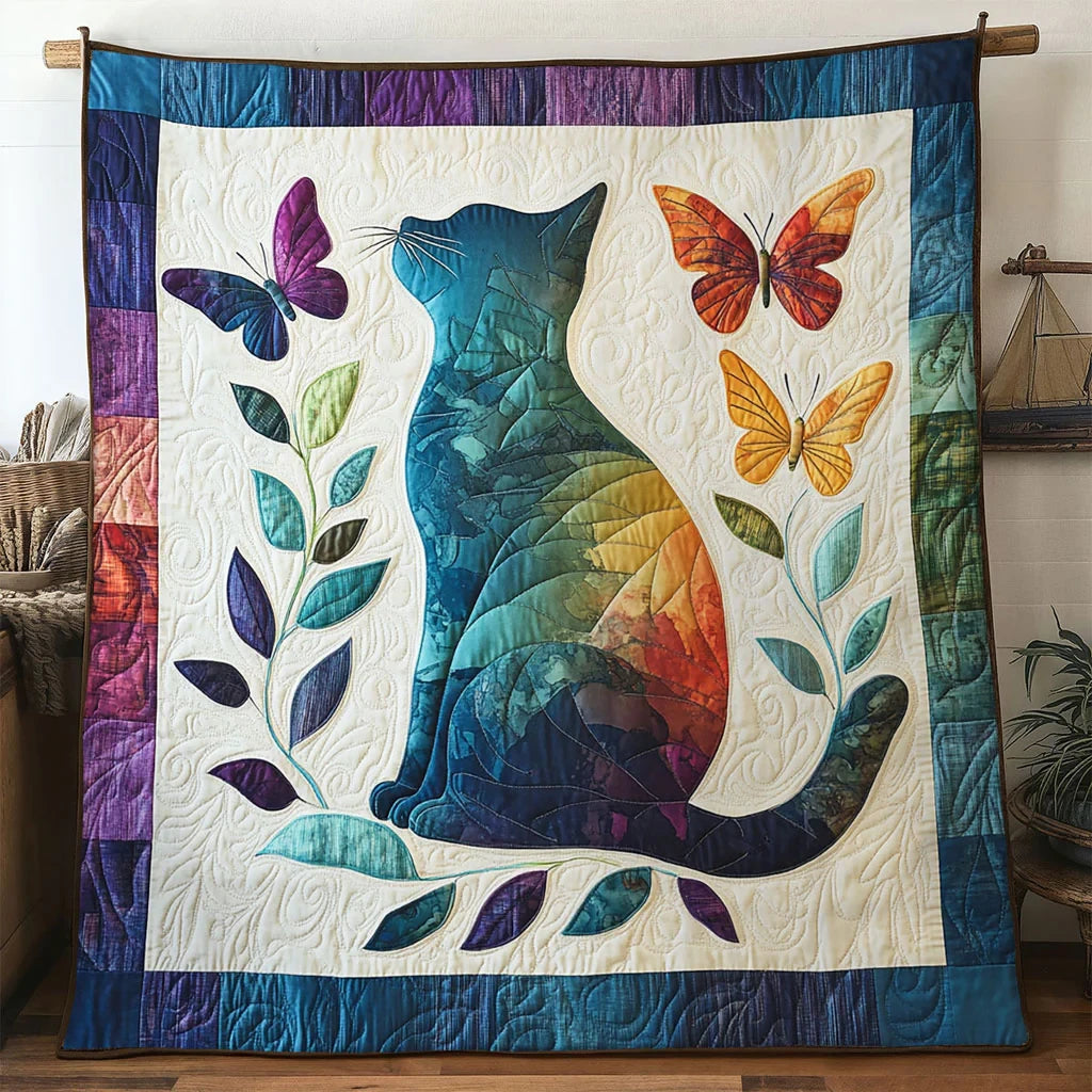 Heartsong Cat Quilt Blanket