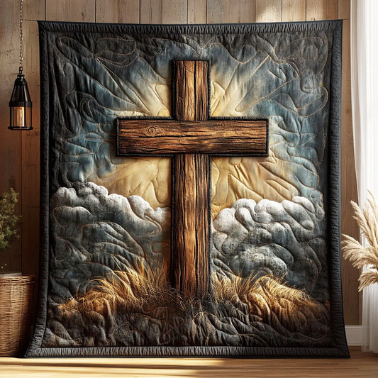 Heaven Cross Quilt Blanket
