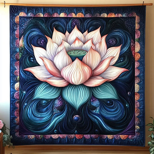 Heavenly Lotus Aura Quilt Blanket