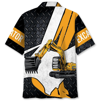 Heavy Equipment Excavator Hawaiian Shirt