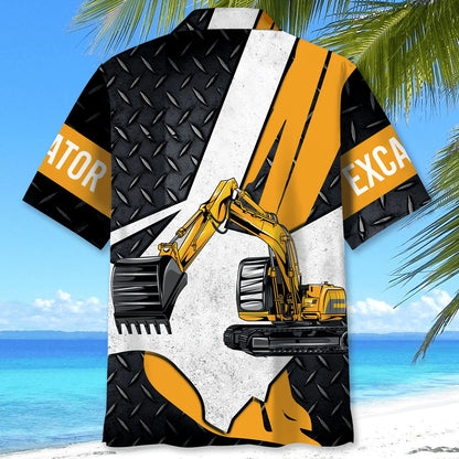 Heavy Equipment Excavator Hawaiian Shirt