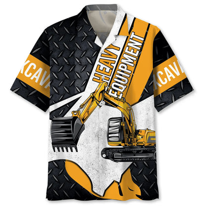 Heavy Equipment Excavator Hawaiian Shirt