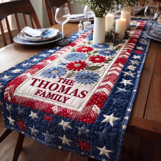 Heirloom of Honor Personalized Quilted Table Runner