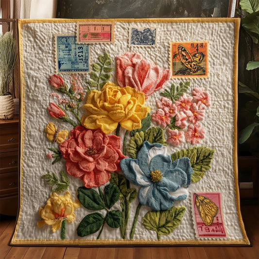 Heirloom Postal Garden Quilt Blanket