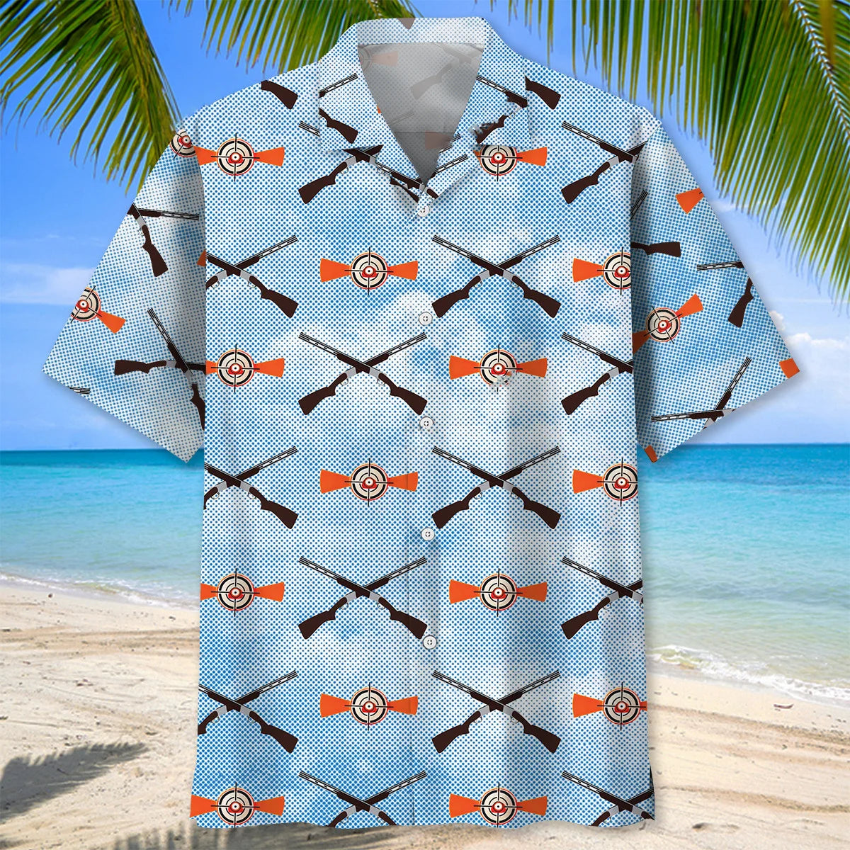 Helice Shooting Blue Sky Hawaiian Shirt