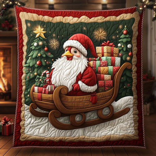 Hen-Ta Claus Quilt Blanket