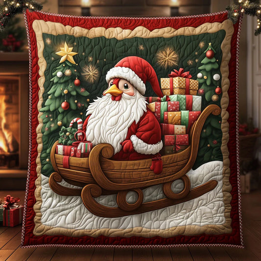 Hen-Ta Claus Quilt Blanket