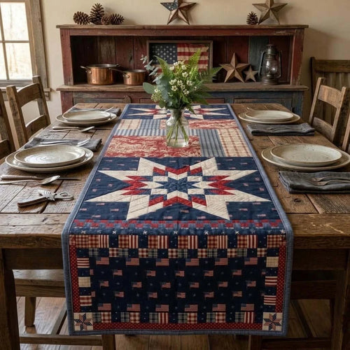 Heritage Star Quilted Table Runner