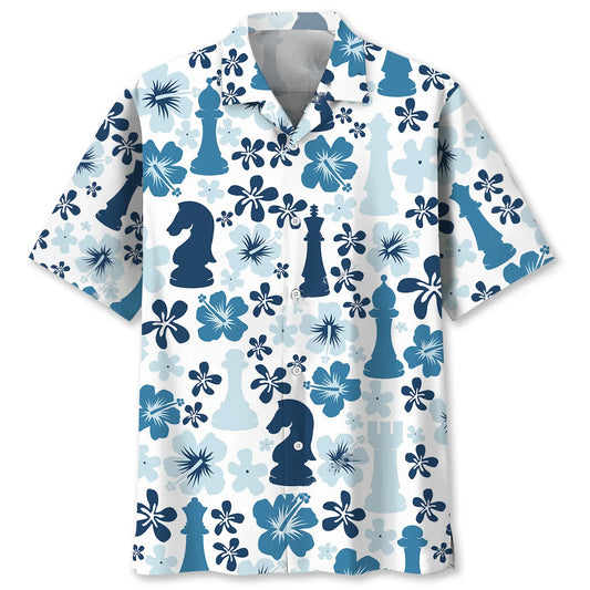 Hibiscus Chess Hawaiian Shirt - S - hawaiian shirt