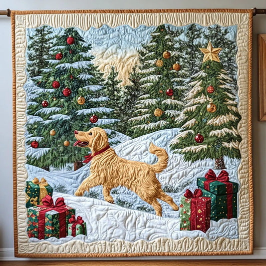 Hidden Gifts Golden Quilt Blanket
