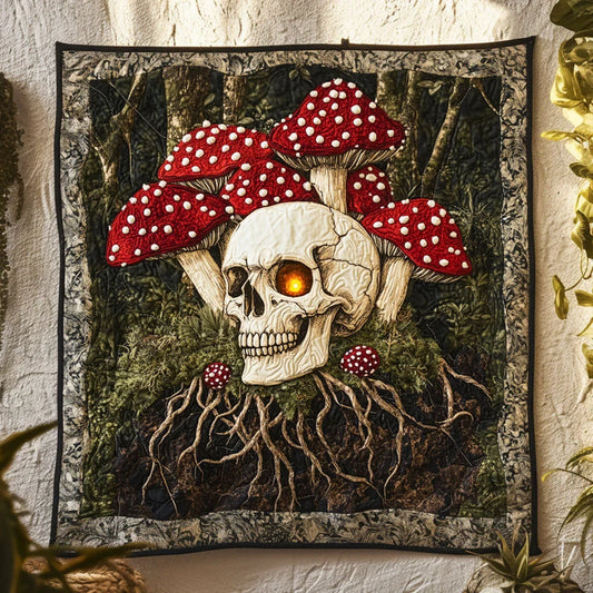 Hidden Grove Skull Quilt Blanket