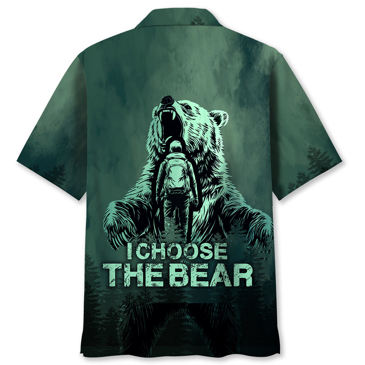Hiking I Choose the Bear Hawaiian Shirt - S - hawaiian shirt