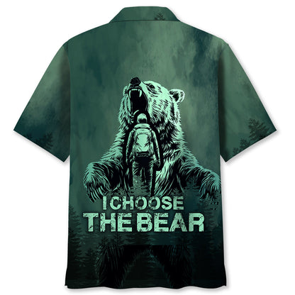 Hiking I Choose the Bear Hawaiian Shirt - S - hawaiian shirt