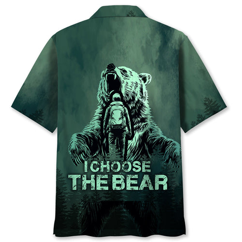 Hiking I Choose the Bear Hawaiian Shirt - S - hawaiian shirt