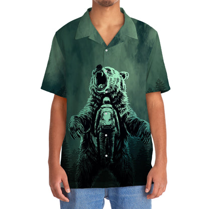 Hiking I Choose the Bear Hawaiian Shirt - 2XL - hawaiian shirt