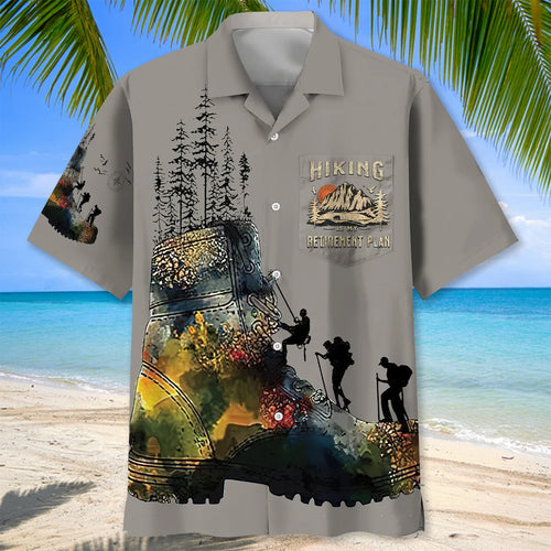 Hiking is my Retirement Plan Hawaiian Shirt