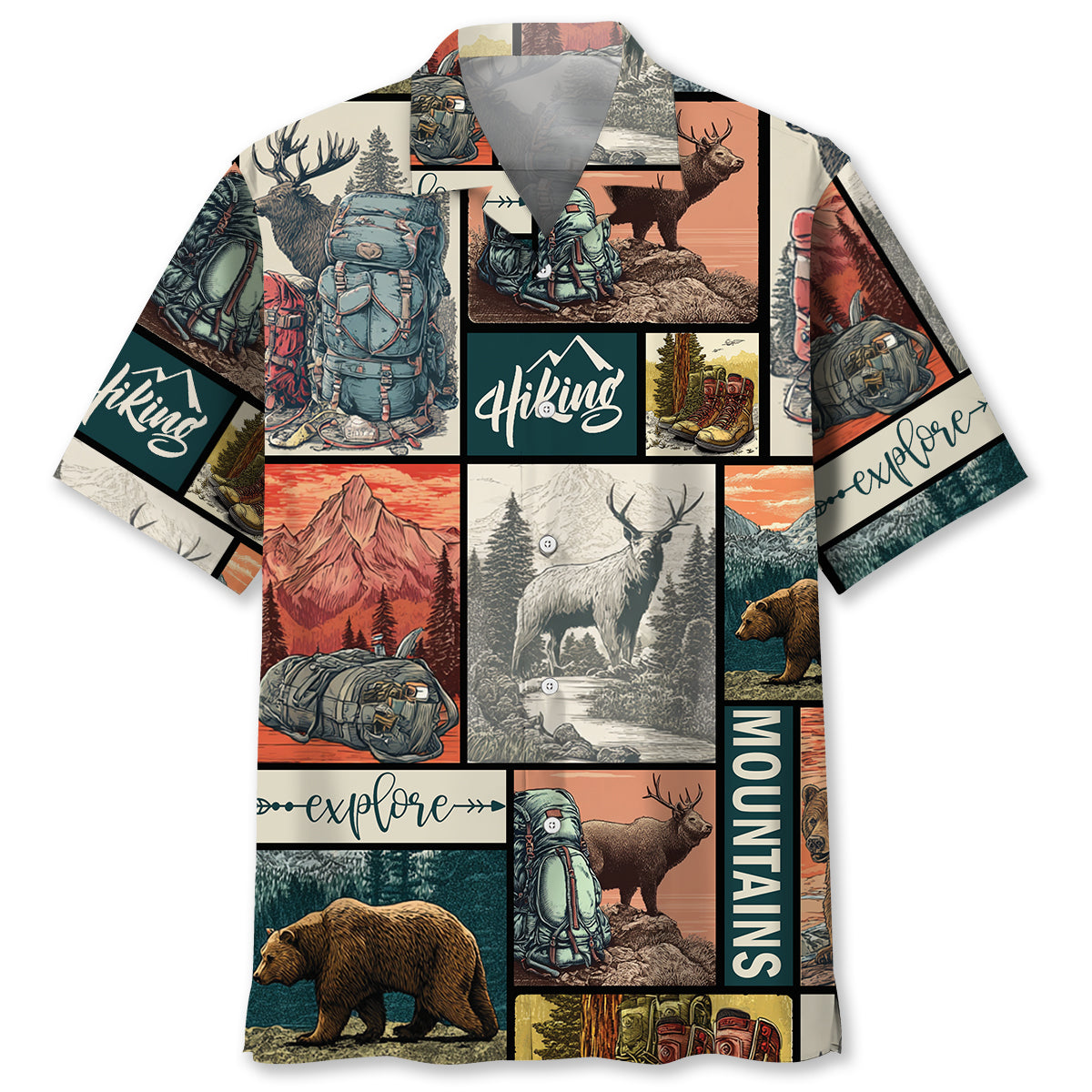 Hiking on Top of Mountains Hawaiian Shirt - S - hawaiian shirt