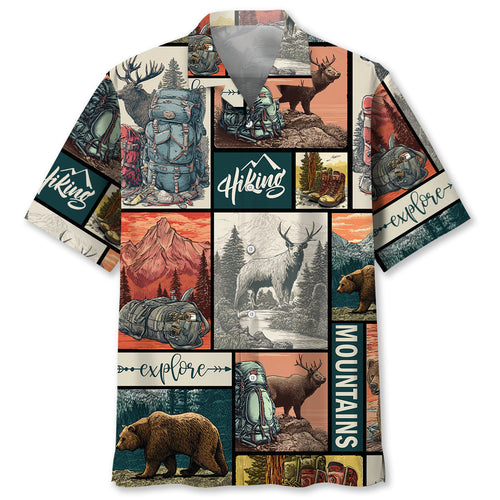 Hiking on Top of Mountains Hawaiian Shirt - S - hawaiian shirt