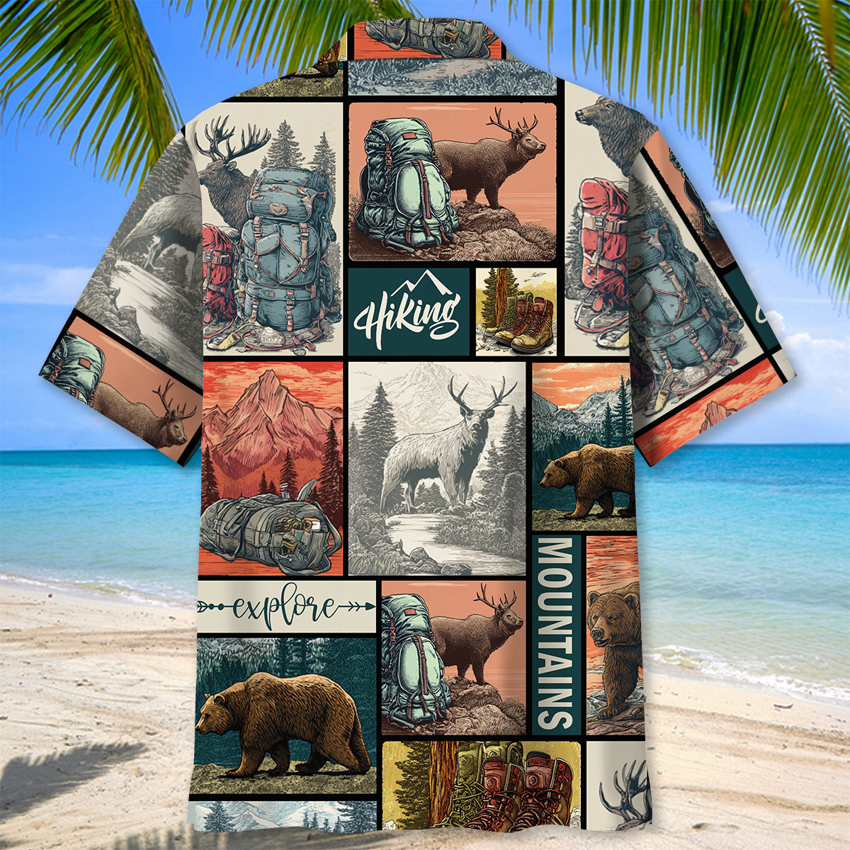 Hiking on Top of Mountains Hawaiian Shirt - XL - hawaiian shirt