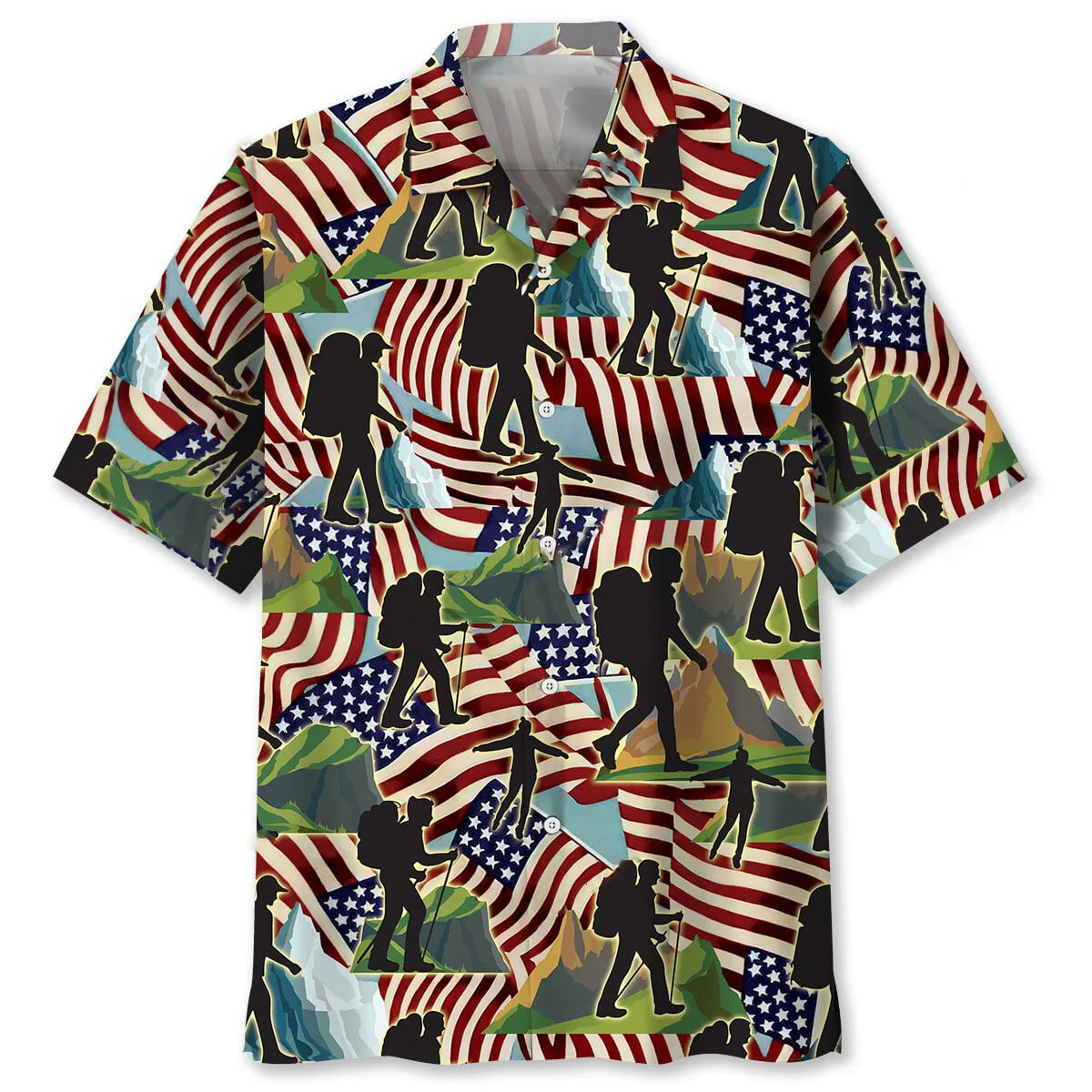 Hiking Usa Hawaiian Shirt
