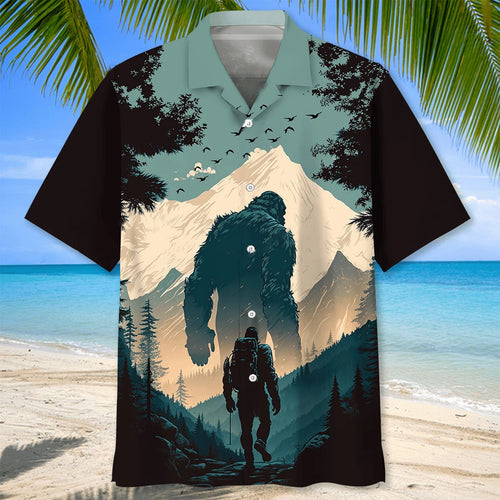 Hiking Vintage Hawaiian Shirt - M - hawaiian shirt