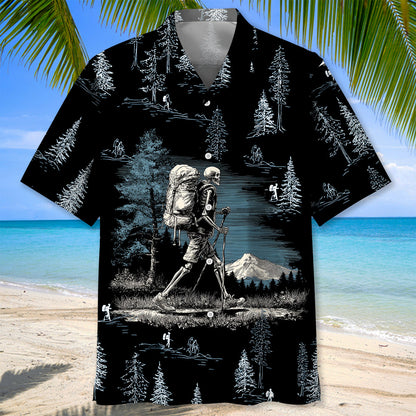 Hiking When Life Gives You Mountains Hawaiian Shir - L - hawaiian shirt
