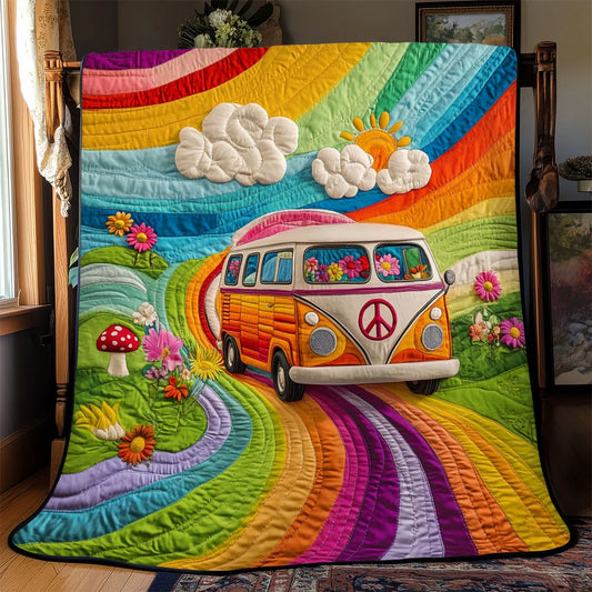 Hippie Road Quilt Blanket