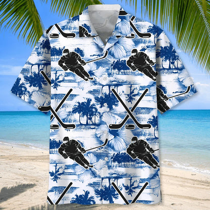 Hockey Blue Nature Hawaiian Shirt