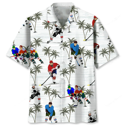Hockey Coconut Hawaiian Shirt - S - hawaiian shirt