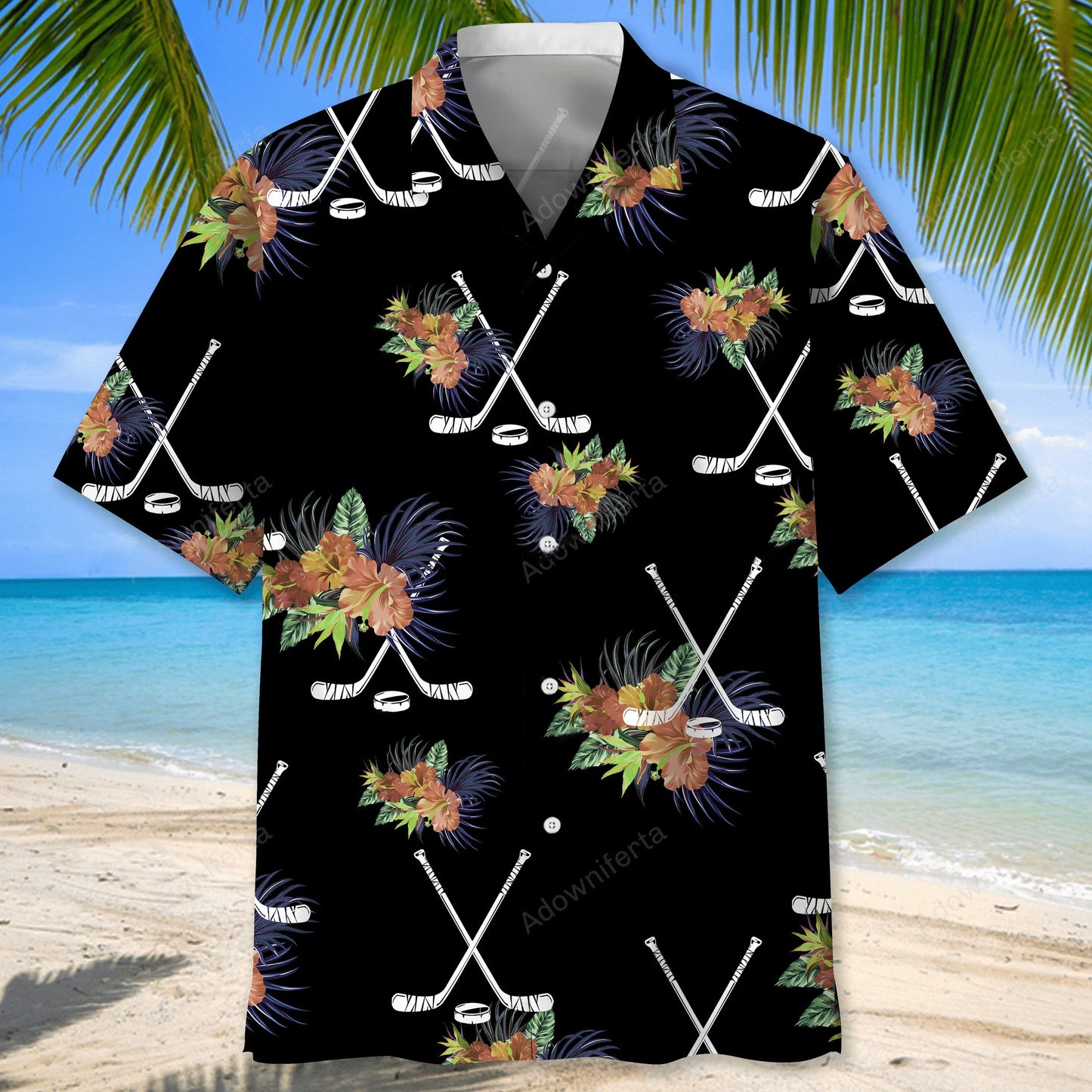 Hockey Hawaiian Nature Hawaiian Shirt
