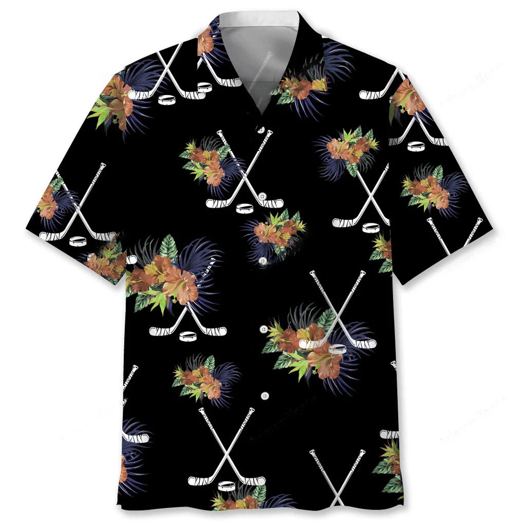 Hockey Hawaiian Nature Hawaiian Shirt
