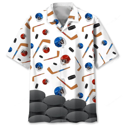 Hockey Lovers Hawaiian Shirt - S - hawaiian shirt