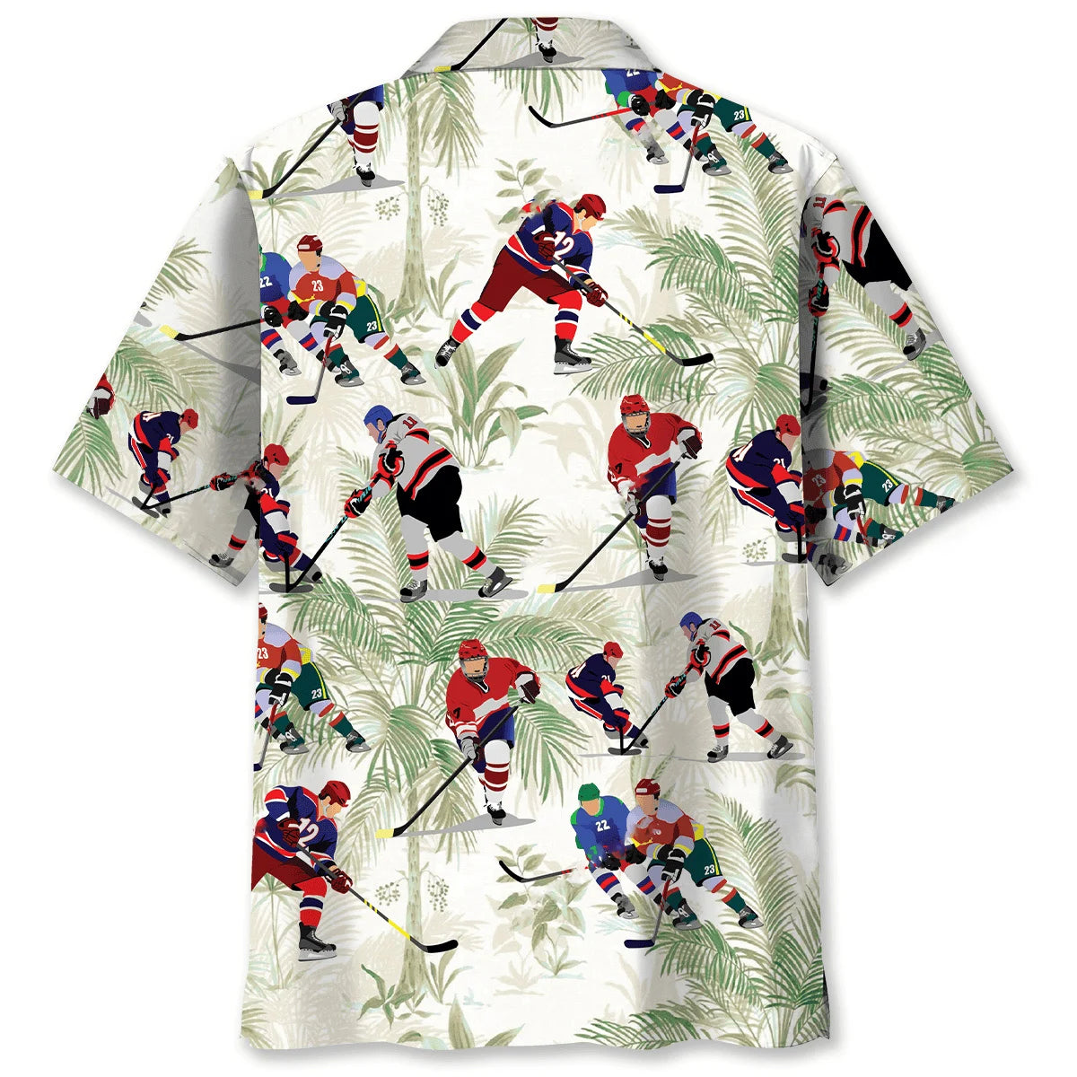 Hockey Palm Tree Hawaiian Shirt