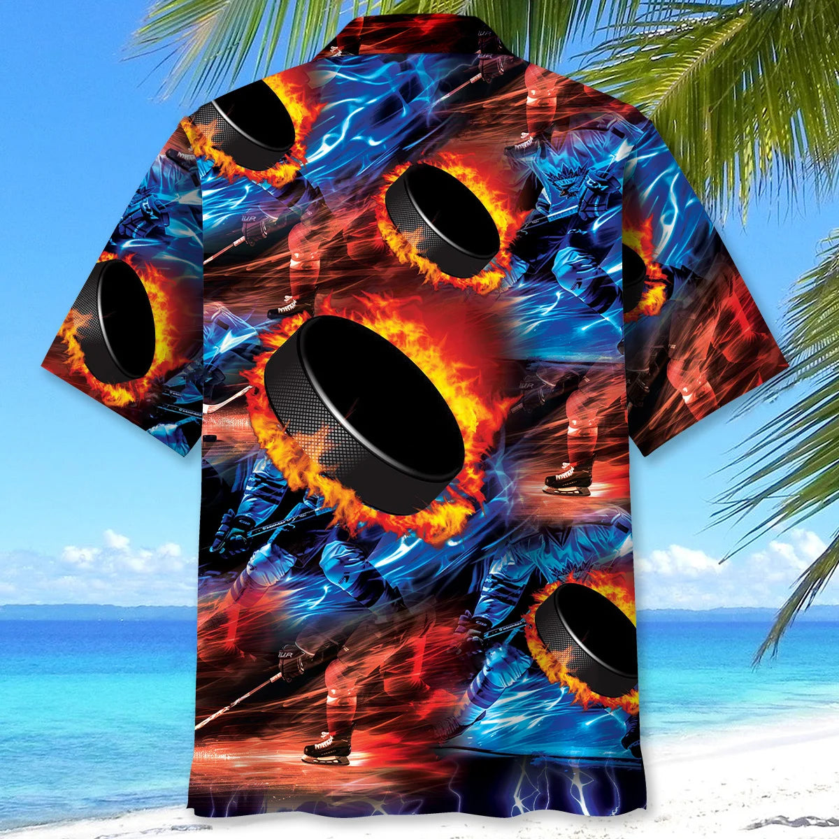 Hockey Puck Thunder Hawaiian Shirt