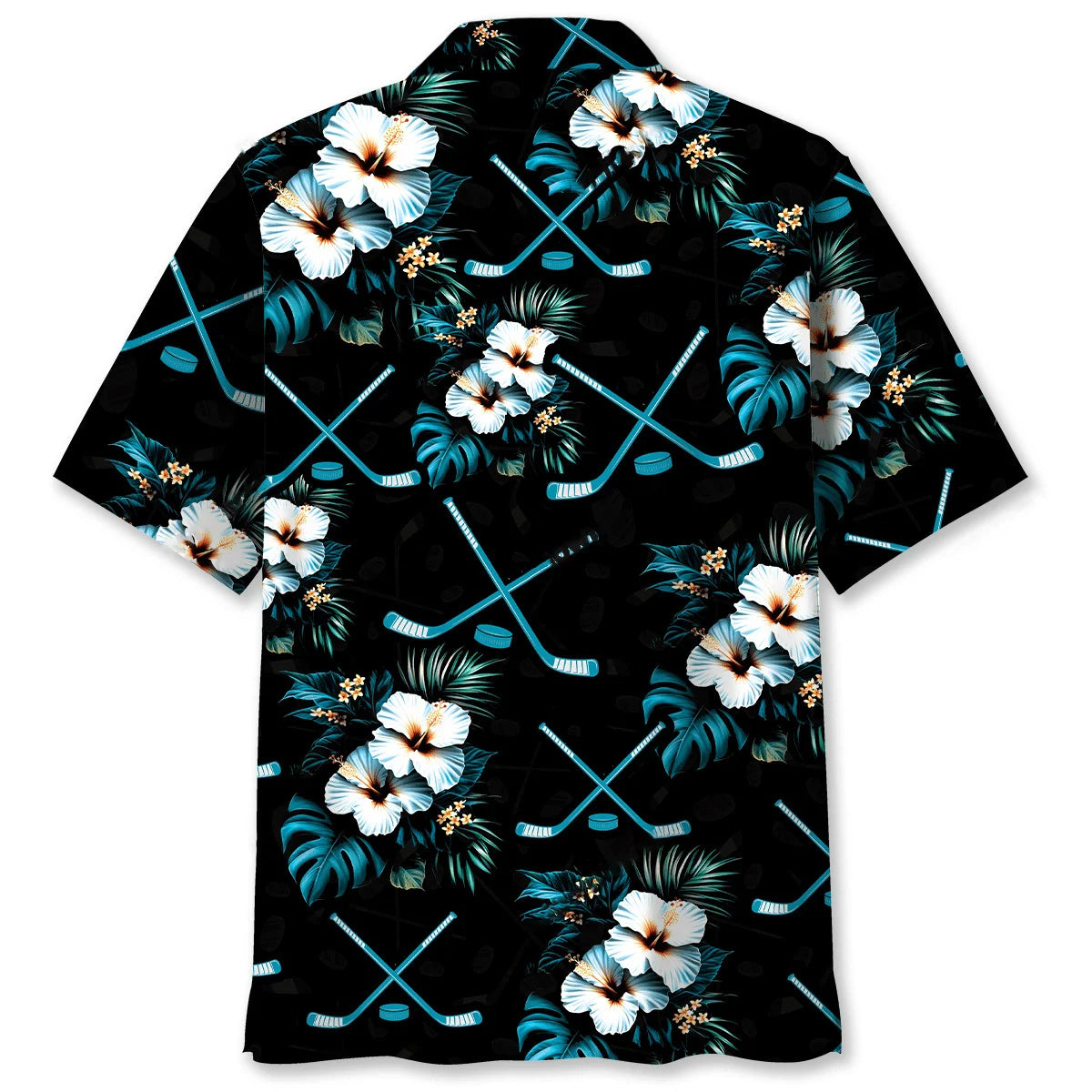 Hockey Tropical Blue Hawaiian Shirt
