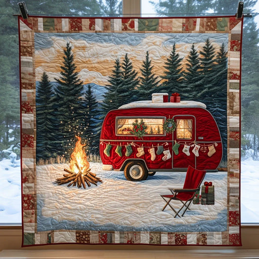 Holiday Cheer Camper Quilt Blanket