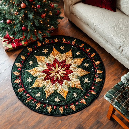 Holiday Cheer Circle Quilted Round Mat