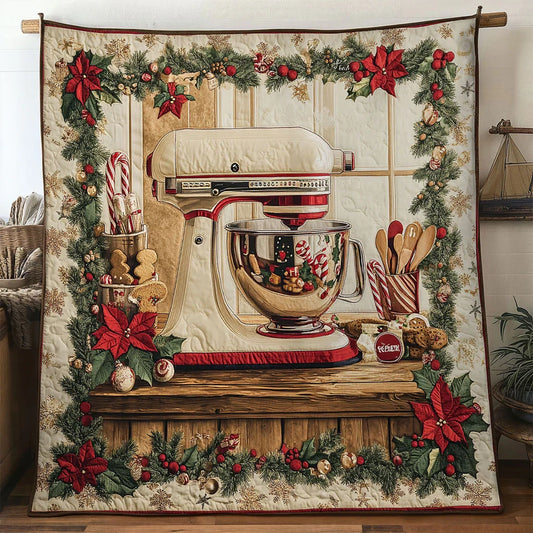 Holiday Frost Flour Mixer Machine Quilt Blanket