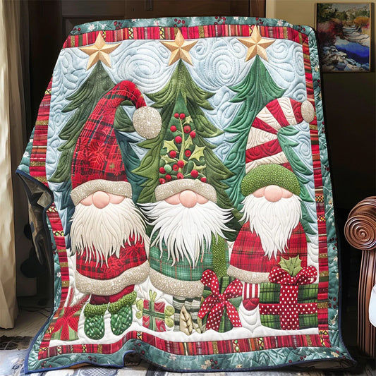 Holiday Gnome Quilt Blanket