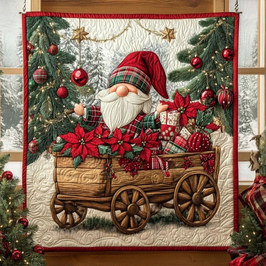 Holiday Gnome Quilt Blanket