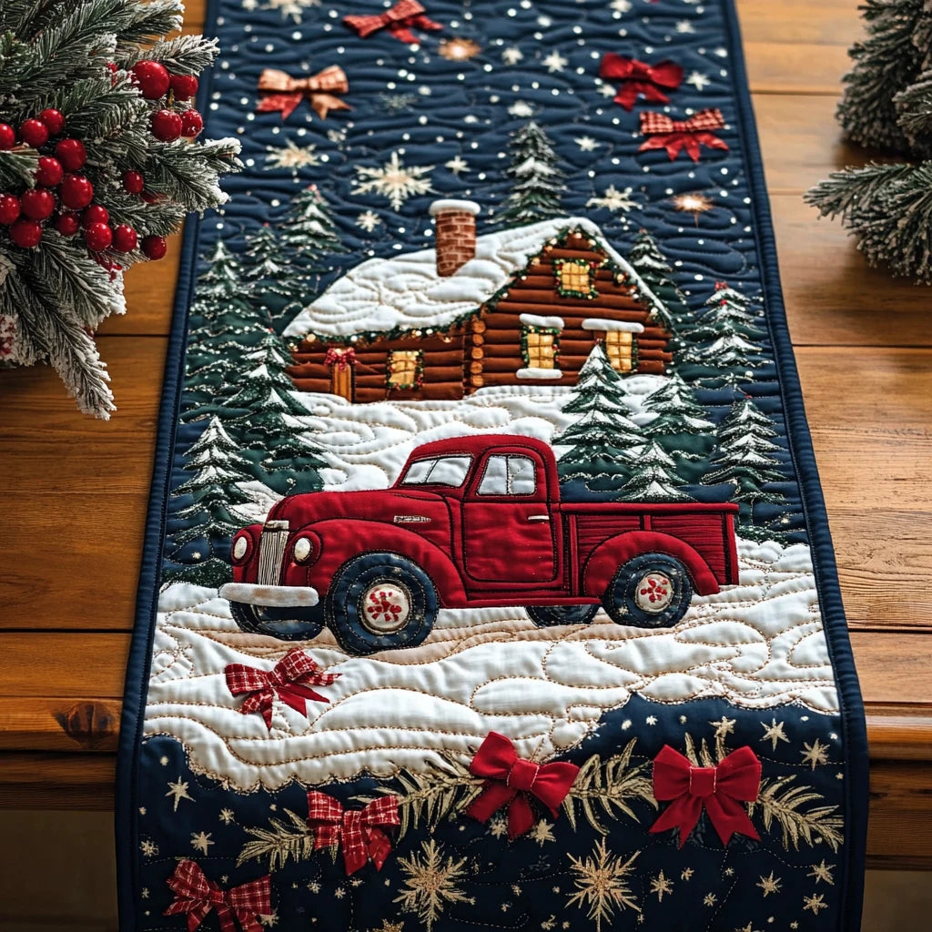 Holiday Hauler Quilted Table Runner