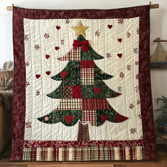 Holiday Hearth Christmas Tree Quilt Blanket
